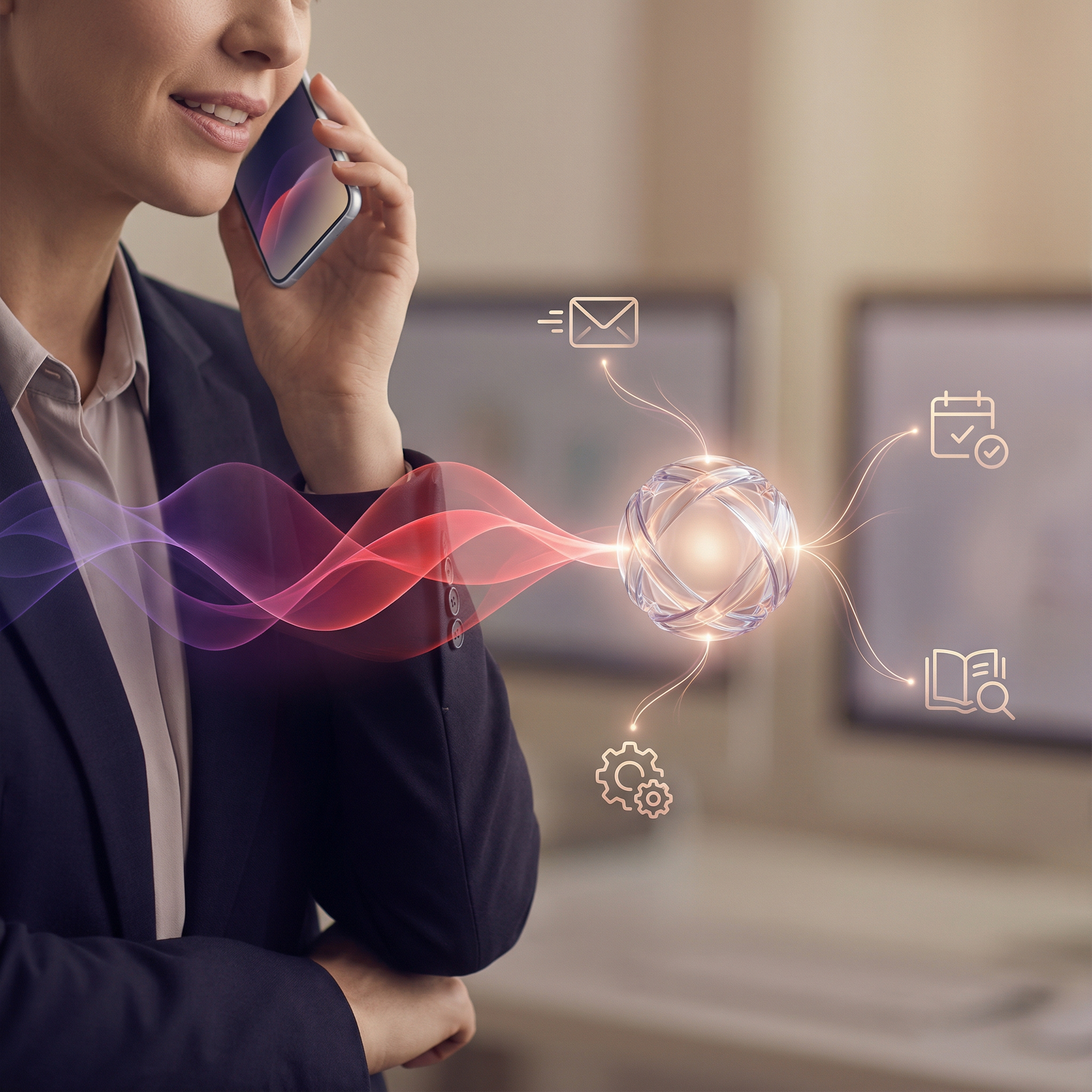 AI voice assistant telefoongesprek