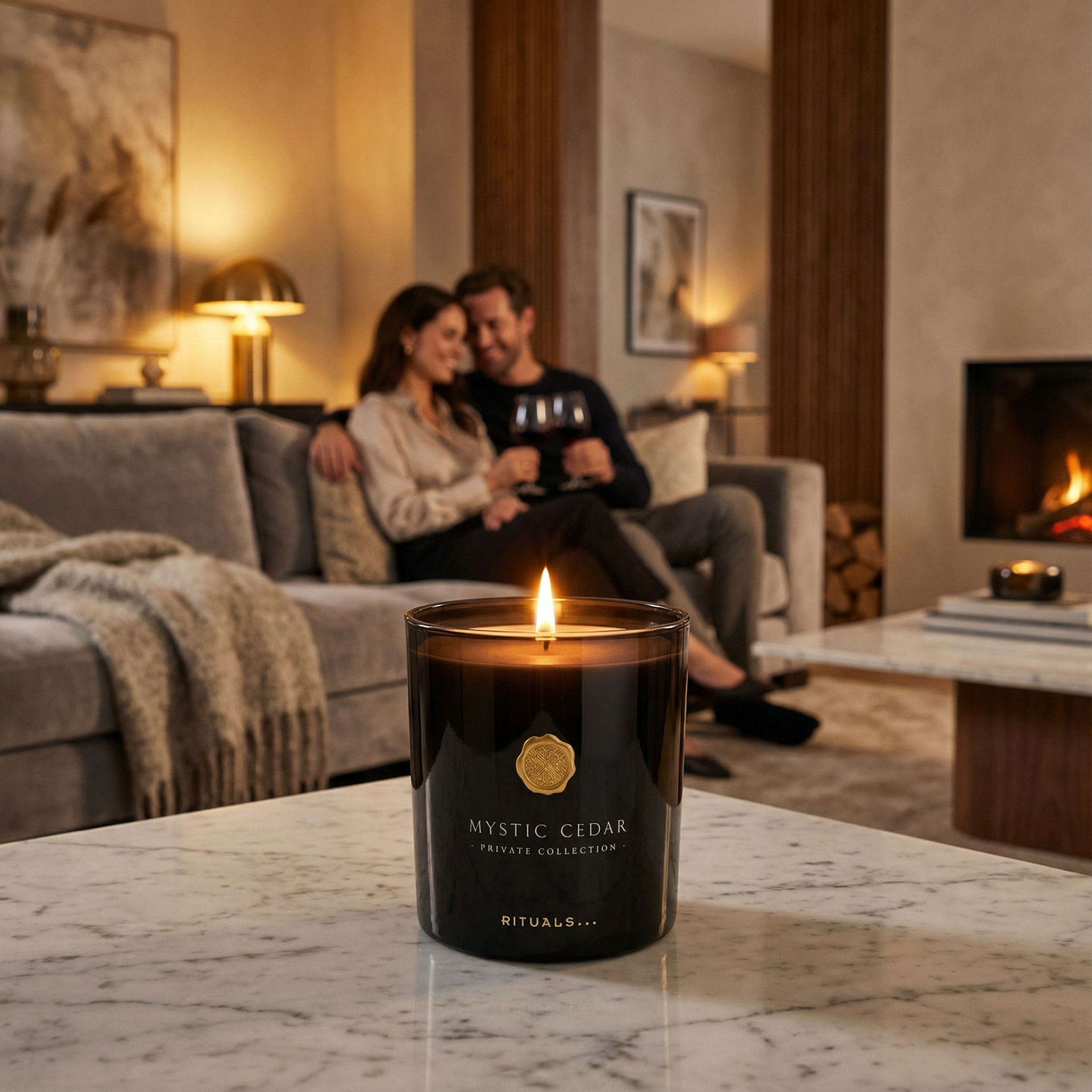 AI productfotografie decoratie en interieur - kaars